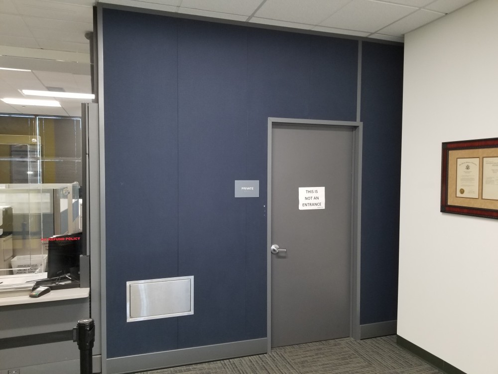 Bullet Resistant Moveable Wall with Document Passthrough